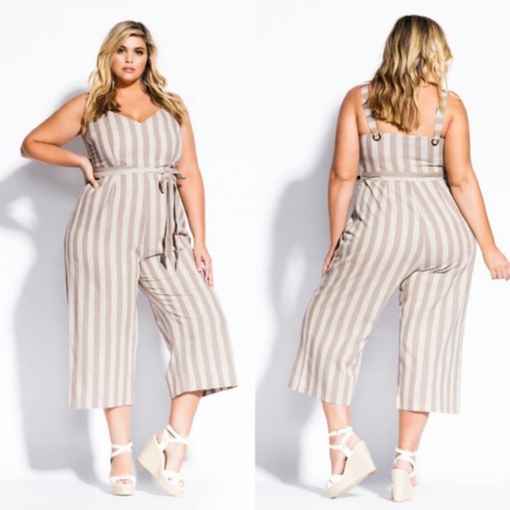 CityChic Carmine Linen Jumpsuit